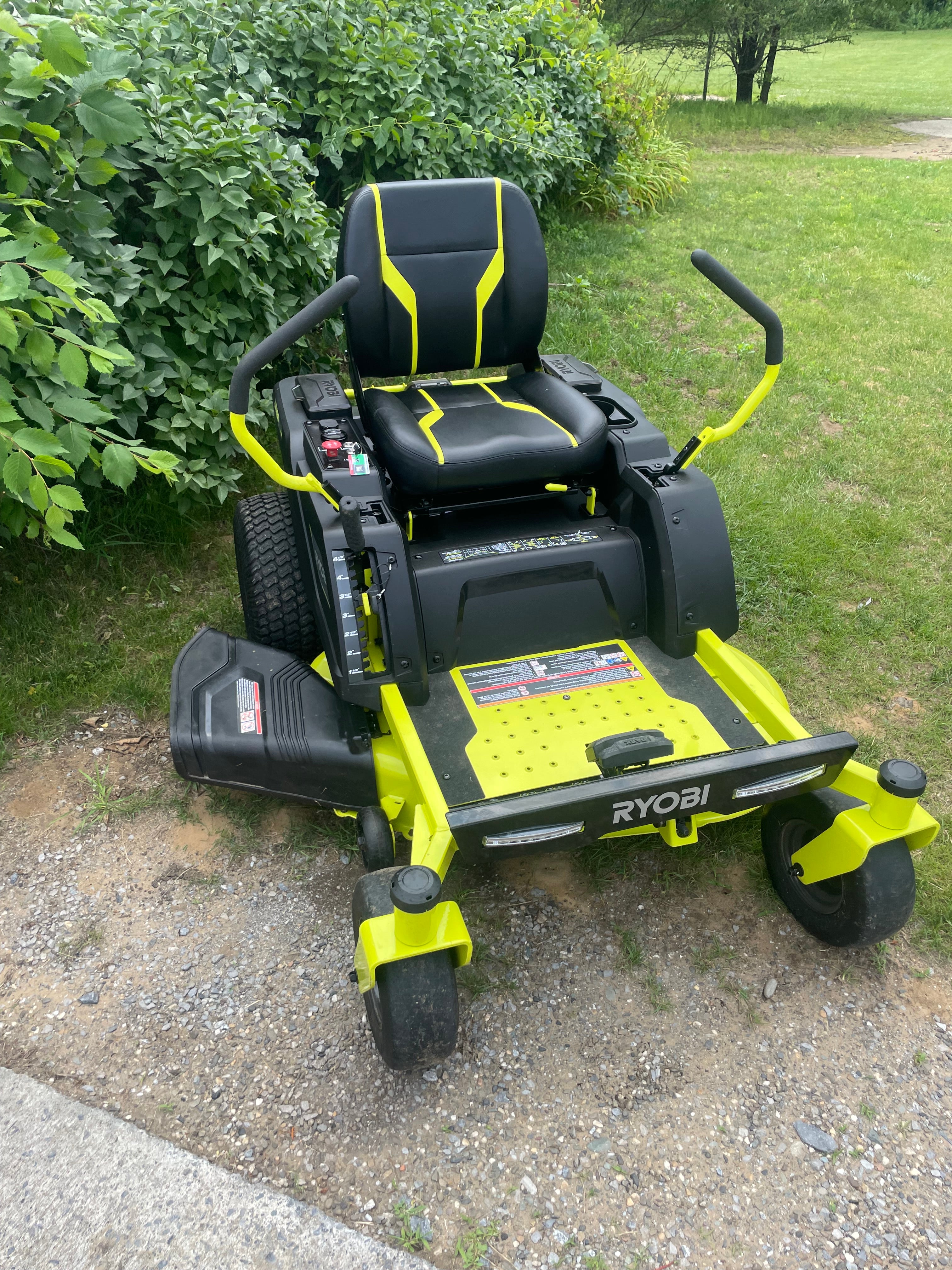 Electric Riding Used Ryobi Riding Lawn Mower RYOBI 48V Brushless