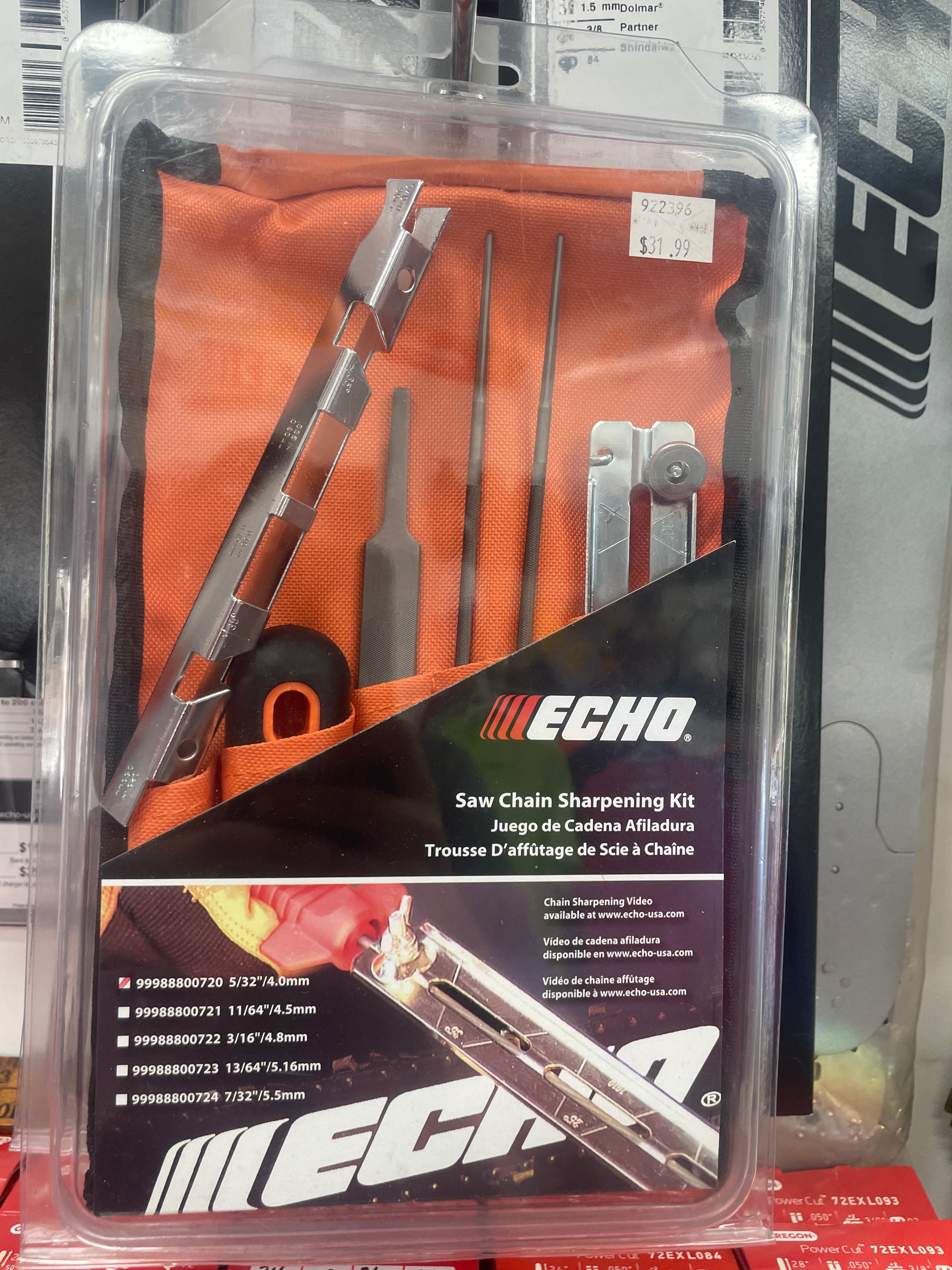 ECHO Chainsaw Sharpening File 5/32 – 2-Pack, Genuine 99988801700, Gasoline 2-Stroke