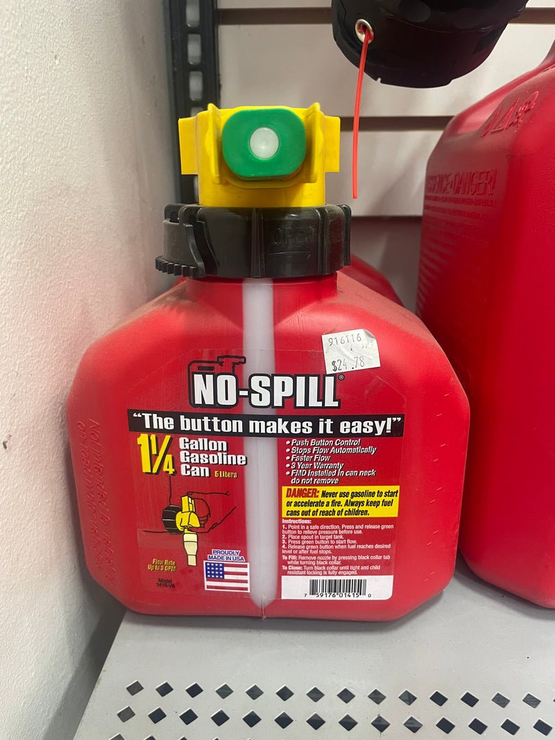 No-Spill Gas Can (1.25/2.5/5 gal)