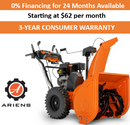 ARIENS Deluxe: 24" Snow Blower | Electric Start | Dual Stage | LED Light | Auto-Turn | 12.5 TP| 921045 ** FREE LOCAL DELIVERY**