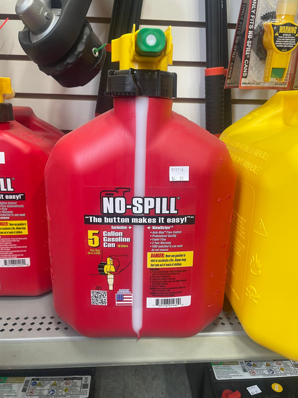 No-Spill Gas Can (1.25/2.5/5 gal)