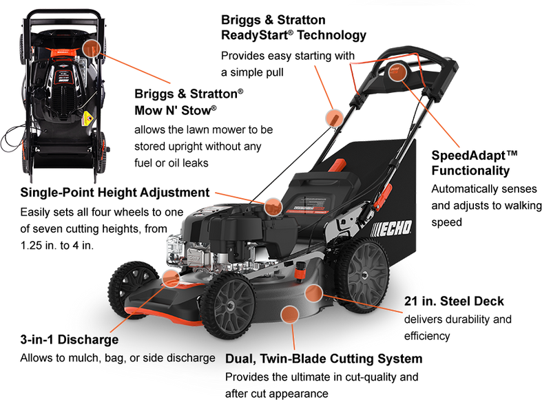 ECHO LM-2119SP - 21" Self-Propelled Lawn Mower