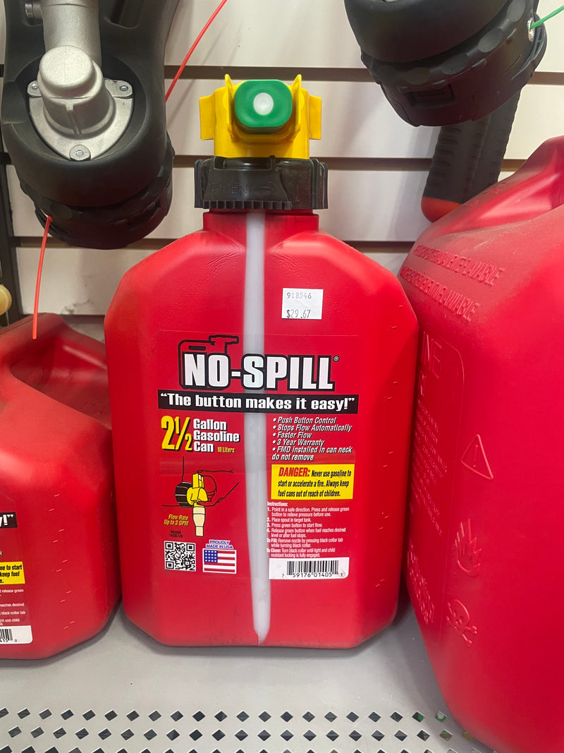 No-Spill Gas Can (1.25/2.5/5 gal)