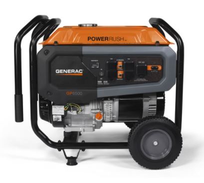 GENERAC - Portable Generator - 6500 Watt - PowerRush™ - CO-sense - G0076721