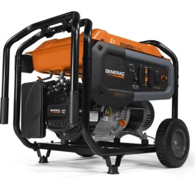 GENERAC - Portable Generator - 6500 Watt - PowerRush™ - CO-sense - G0076721