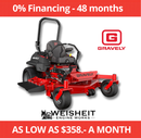 GRAVELY Pro-Turn MACH ONE 'High Grass' Zero Turn Mower -(60" Tunnel Deck) | 31 HP Kawasaki