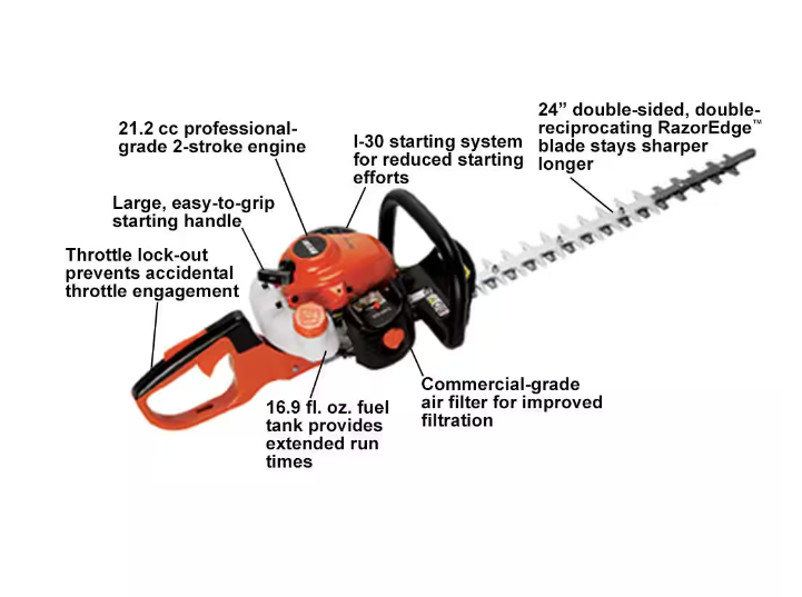 ECHO 21.2CC 24" Double-Sided Blade Hedge Trimmer | HC-155