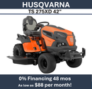 HUSQVARNA TS 275XD 42" Deck 21.5HP Kawasaki 970 84 70-01