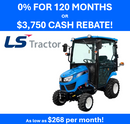 LS Tractor MT125 Sub-Compact Tractor WITH CAB, LOADER & BLOWER- 24.7 HP (22100770) SN: 2309024895