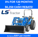 LS Tractor MT232HT Compact Tractor WITH LOADER & BACKHOE- 31.7 HP (19003041) SN: 2444000484