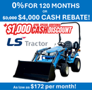 LS Tractor MT125 Sub-Compact Tractor WITH LOADER - 24.7 HP (195002334)