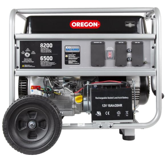 OREGON Portable Generator -6500 Watt | Electric Start with CO Guard | 030794