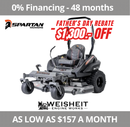 SPARTAN RZ-HD Series Zero Turn Mower (48" / 54" / 61" Deck Options) | 23-25HP
