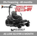 SPARTAN RZ-XD Blackout Series Zero Turn Mower (54"/60" Deck Options) | 25.5 HP (2024 Models)